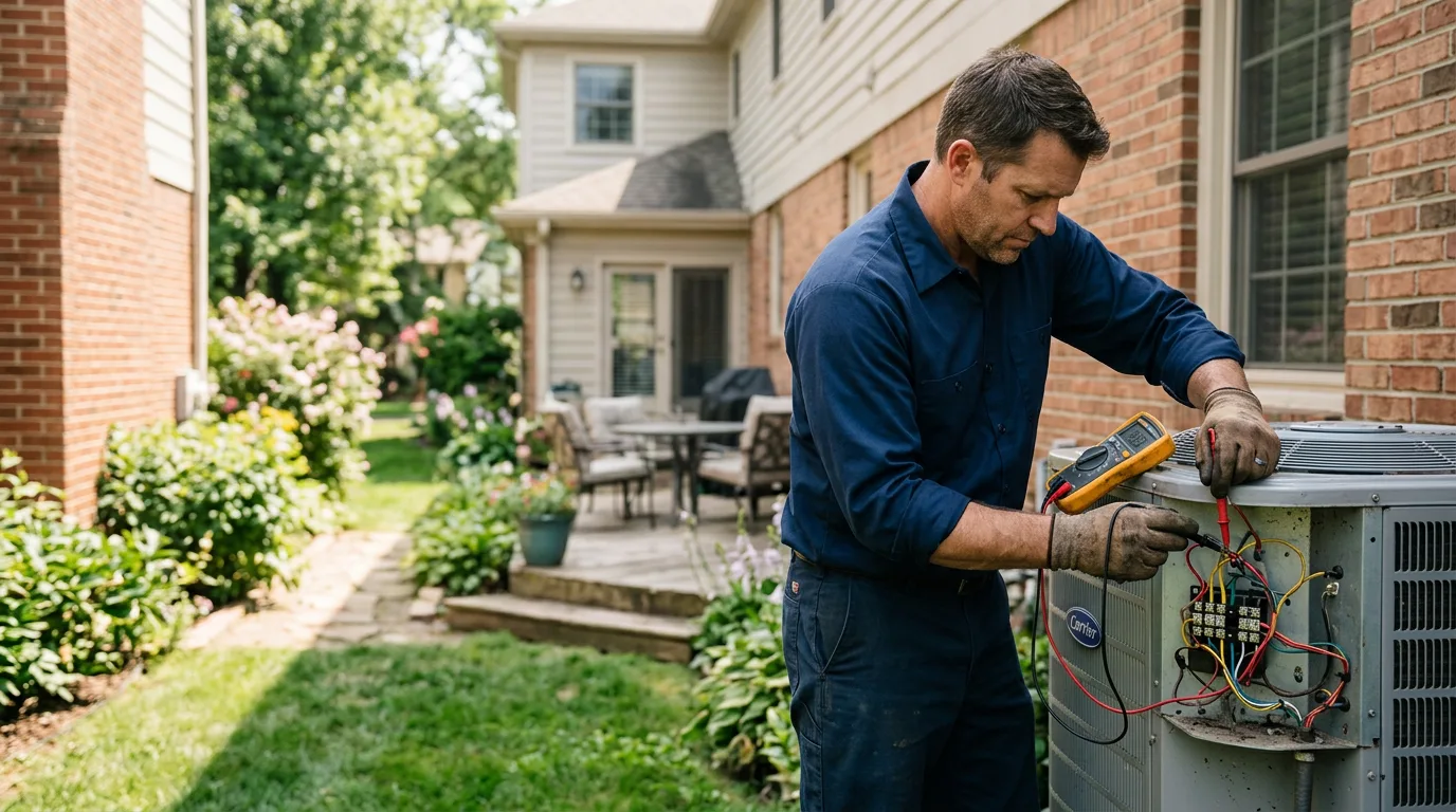 HVAC technician working near Elmwood Park, IL